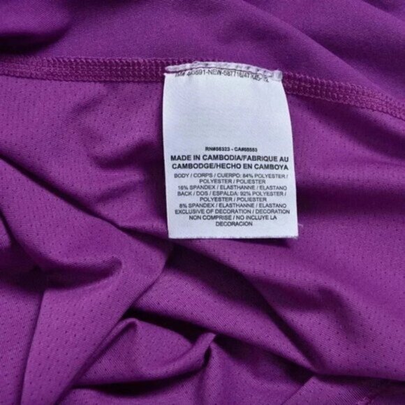 Nike Pro Purple Dri Fit Workout Athletic Top Shirt Size Small - Picture 6 of 6